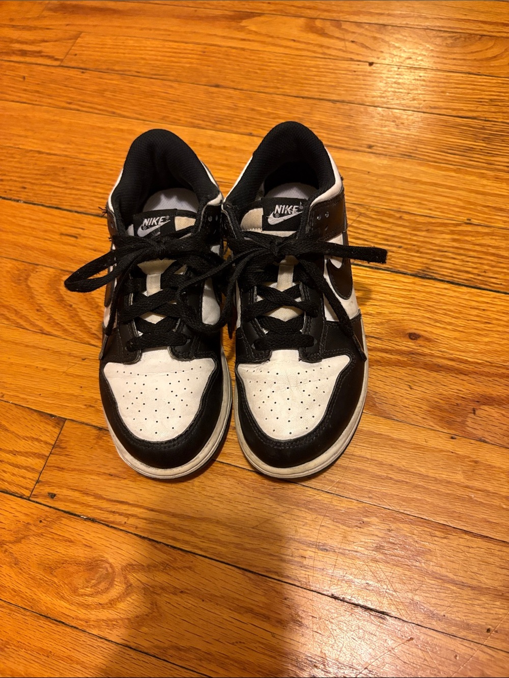 Nike Kids Black and White Low-Top Sneakers